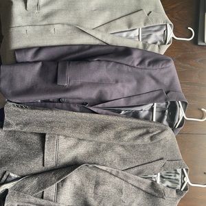 Three pristine men’s blazers (grey and blue)